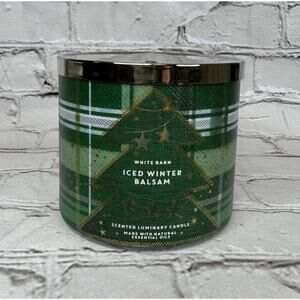 Bath & Body Works NEW ICED WINTER BALSAM 3-wick Candle